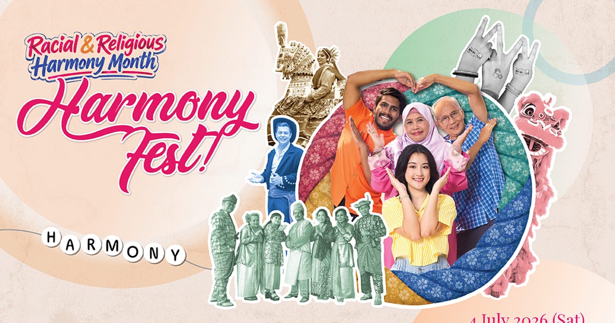 Illustrated Harmony Fest 2026 programme artwork