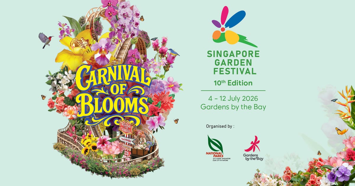 Carnival of Blooms artwork for Singapore Garden Festival 2026