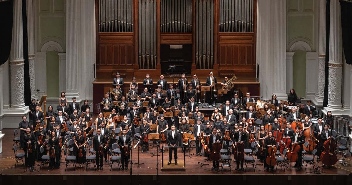 MacPherson Philharmonic Orchestra onstage at Esplanade