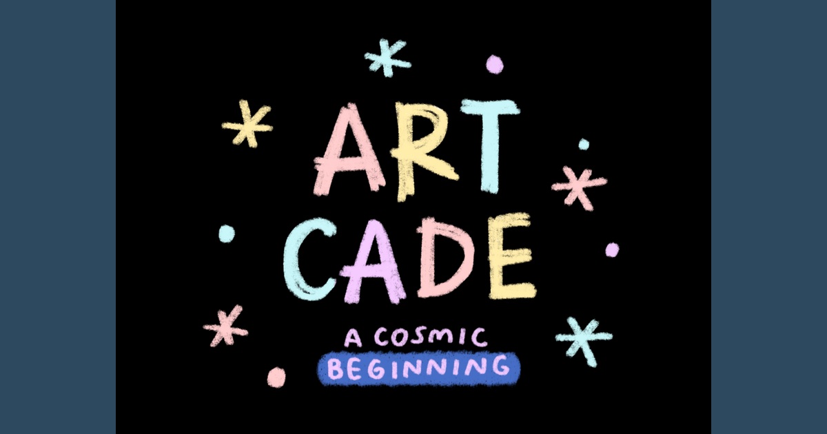 Pastel Artcade A Cosmic Beginning title artwork