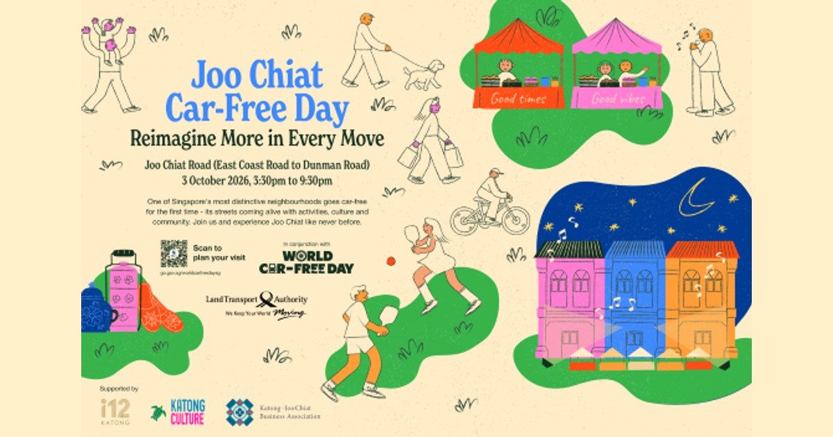 Illustrated Joo Chiat Car-Free Day official poster