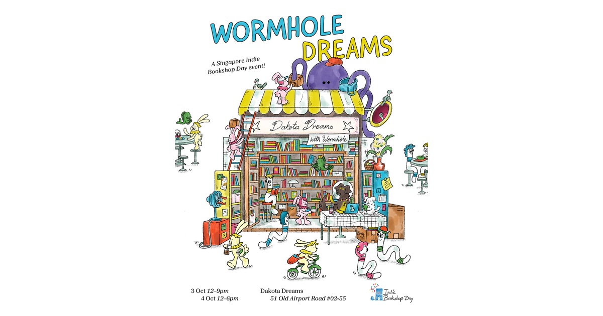 Illustrated Wormhole Dreams pop-up poster